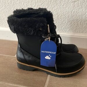 Jbu By Jambu Brunswick Black Winter Boots Mid Calf Waterproof Women Size 8M